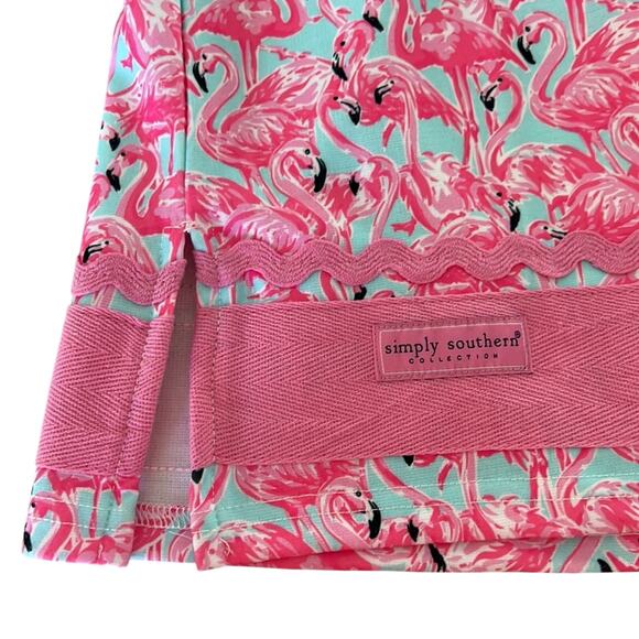 SIMPLY SOUTHERN COLLECTION Flamingo Split Neck Tunic Knit Dress Size Small NWT - Picture 9 of 10